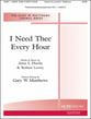 I Need Thee Every Hour SATB choral sheet music cover